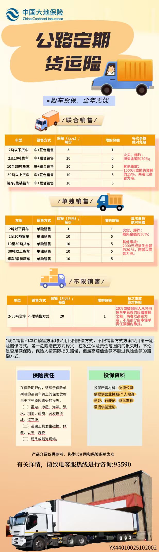 中国大地保险公路定期货运险